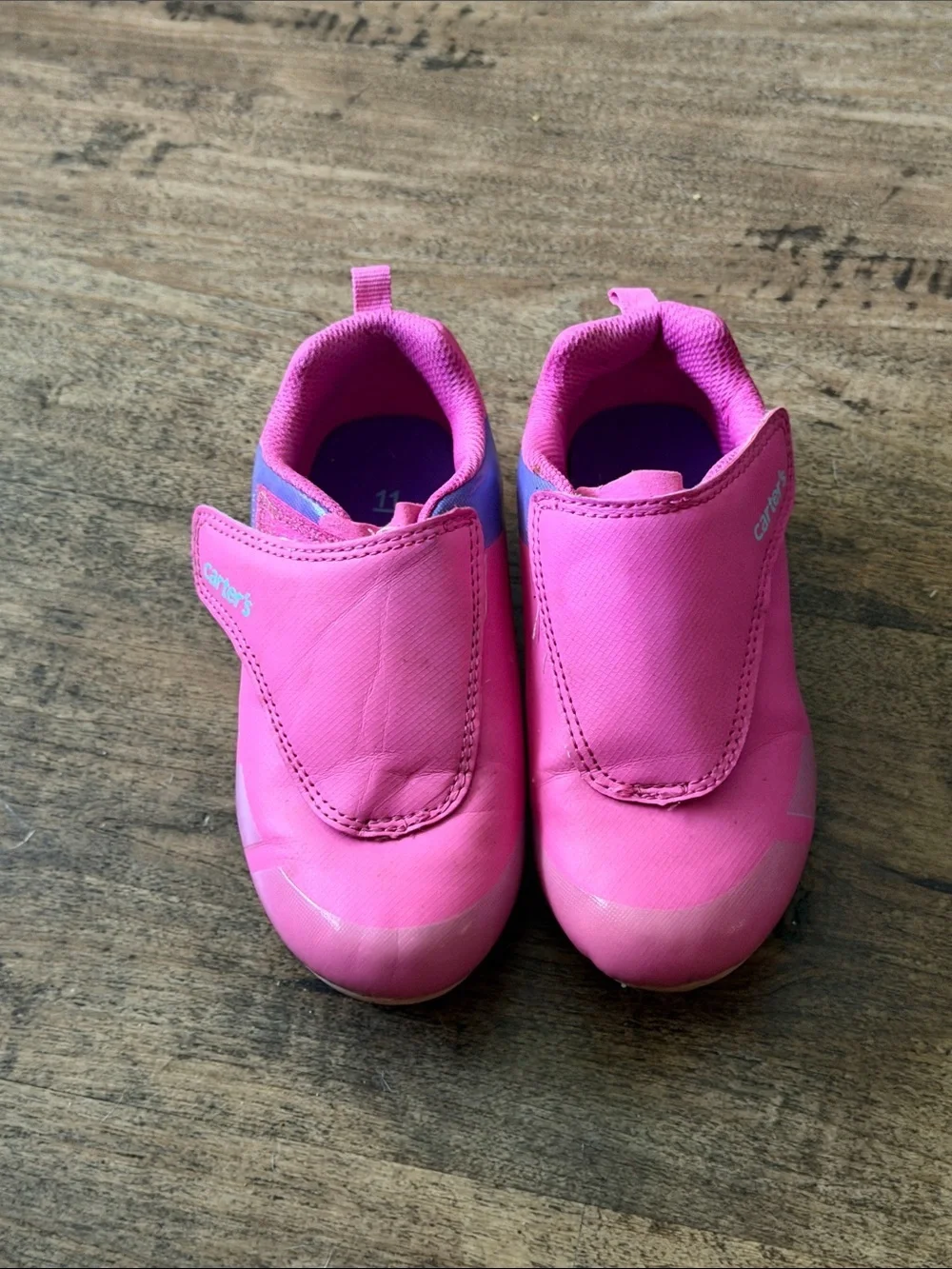 Carter's Bright Pink Slip-On Kids Cleats size toddler 11